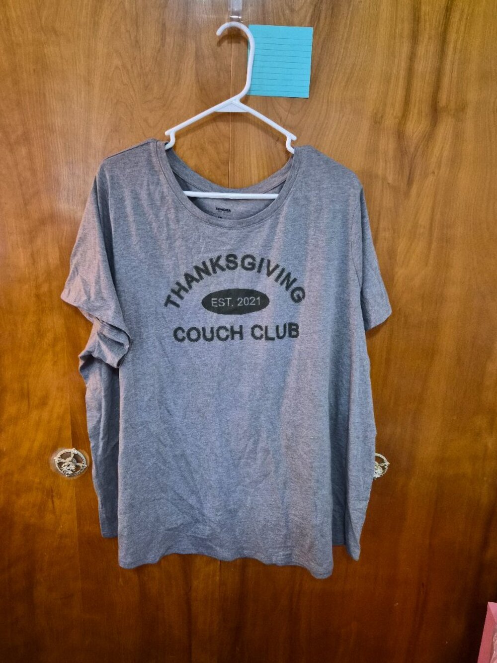 Sonoma Thanksgiving Couch Club Graphic T-Shirt Size 4X